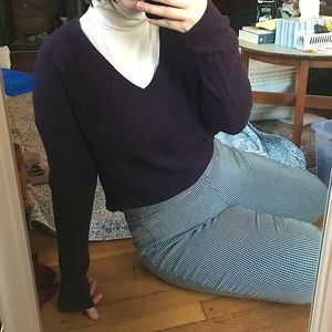 GAP Purple Waffle Knit Sweater